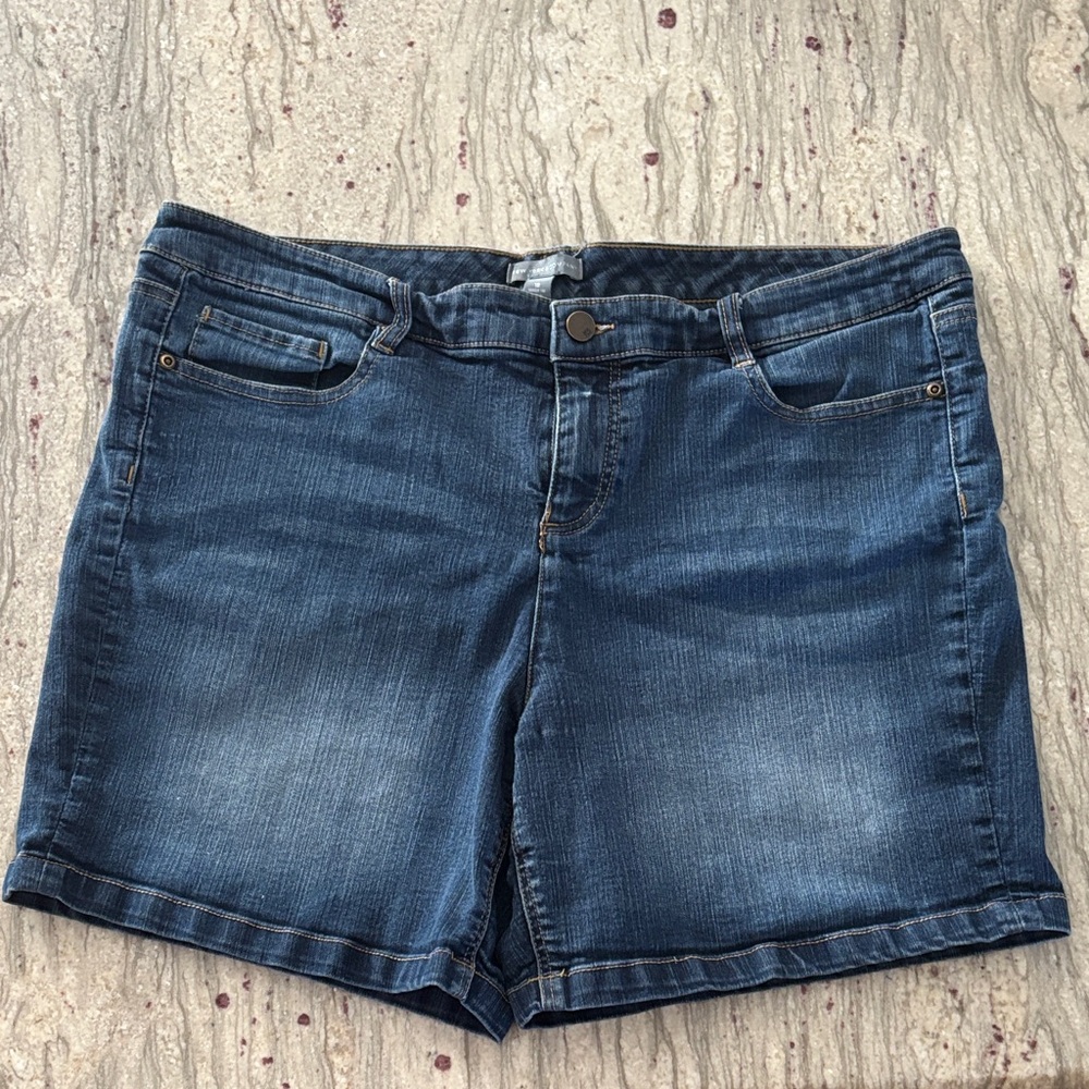 New York & Company Dark Blue Jean Shorts